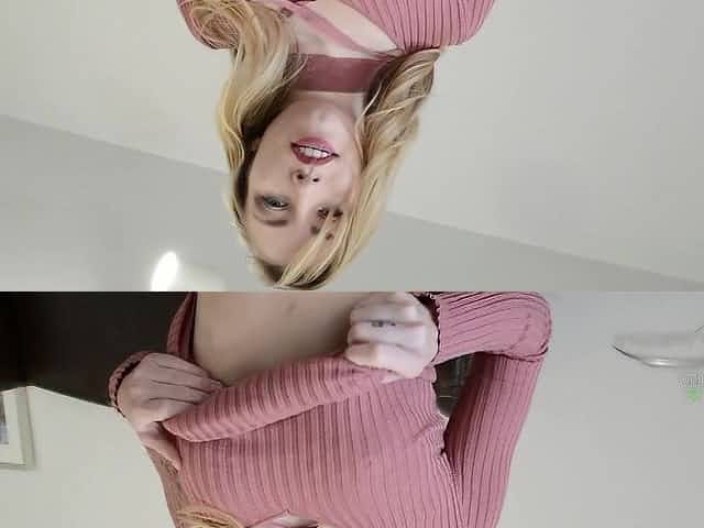 My sexy aunt spreads apart her wet pussy lips