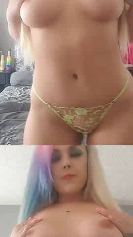 Rainbow Haired MILF Trying Out New Dildo