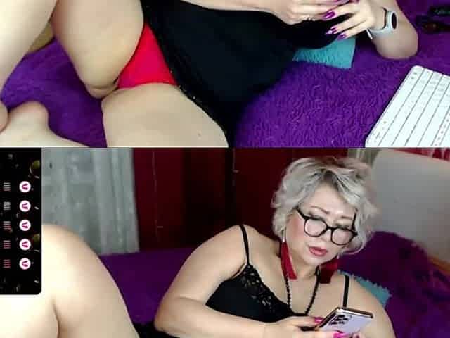 My Stepmom Is My Webcam Whore Sincere and Honest Masturbation of a Mature Busty Curly Slut