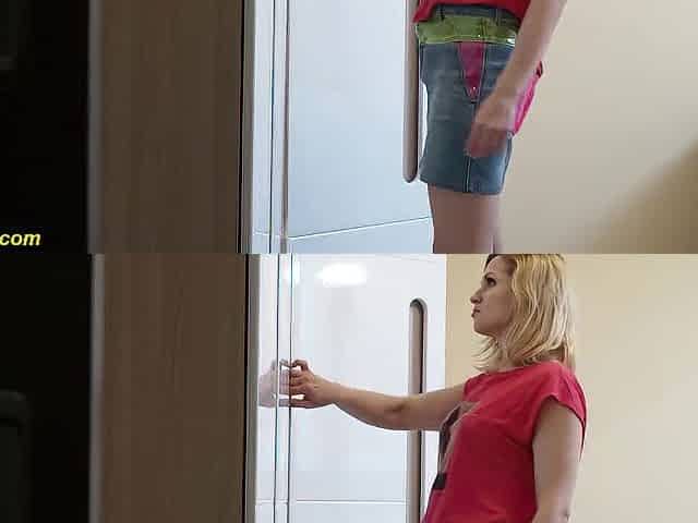 Lascivious stepmom alone at home