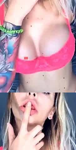 Hot babe Sophie Paris having horny solo toy masturbation