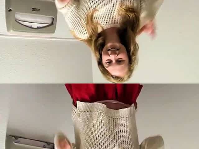 Horny blonde fingers herself