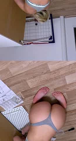 Amateur blonde ass fucked