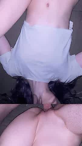 spunk fountain inside a slim cutie with the 1st breast size