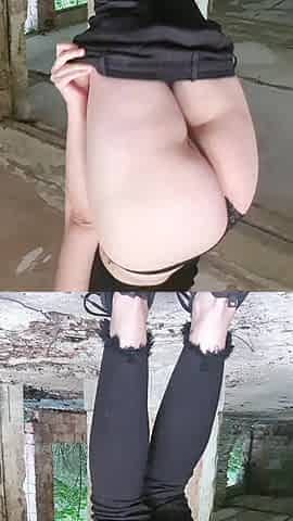 Perverted Girl Masturbates in a Deserted Place and Gets Very Excited While Doing It...