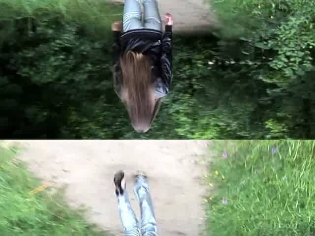 Euro amateur outdoor masturbation