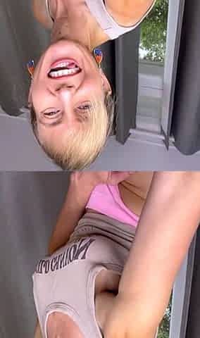 Puffy peach blondes solo toy action