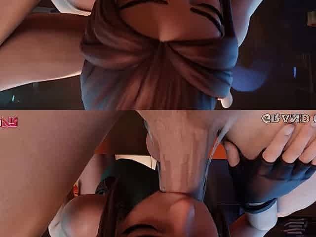 Lara Croft Deepthroat Fellatio