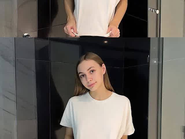 Transparent White Shirt Dry vs Moist
