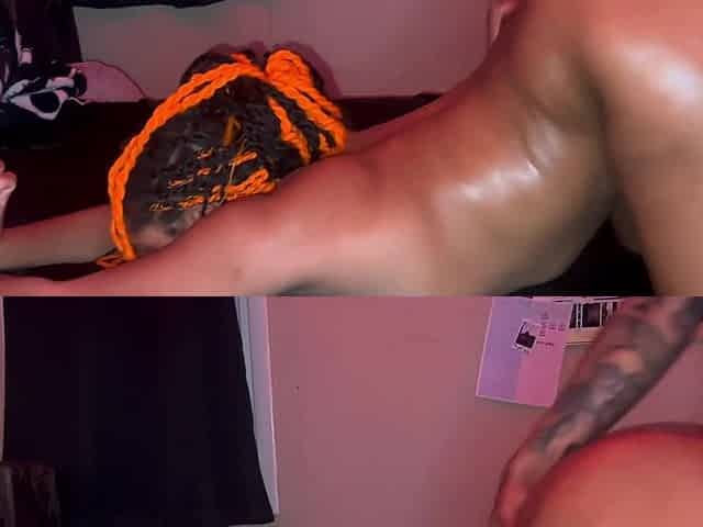 Thick latina bent her back as deep as she could, while fucking in doggy