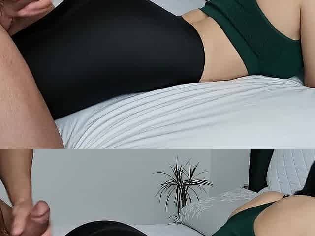 Stepbrother dry humping my booty in leggings