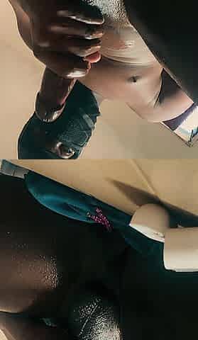 Wanking her real life vibrator giant bbc untill it cums part 1