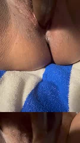 Mexican babe playing with fat hairy pussy