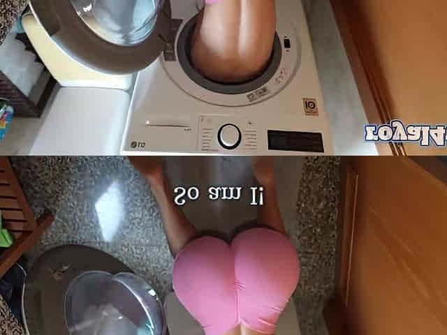 Big Tits Stepsister Stucked In Washing Machine Gets Anal Fucked