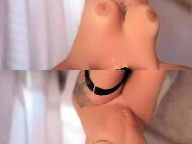 Taking Fake Dick Deep in Her Mouth While Getting Fucked