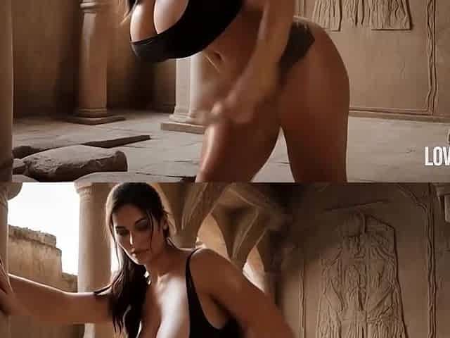 Nasty Tomb Raider Lara Croft Turns Wild (AI generated)