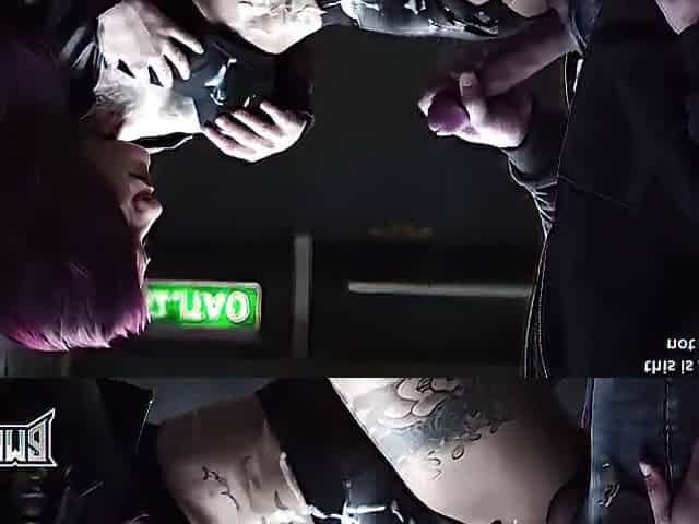 Sexy Tattooed Redhead Drilled Hard in Subway by Stranger