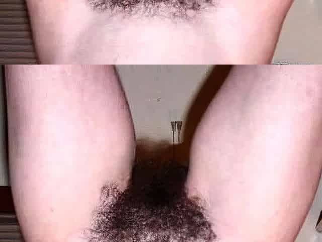 Bushy Girl's Pussy - Close-Up View
