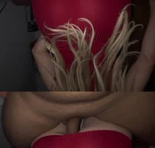 The hawt white cutie, riding the ebony stud's shlong hard, merely stopped when that guy came.