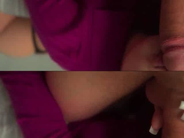 Amateur large butt and breasts sexy brunette hair pov sex