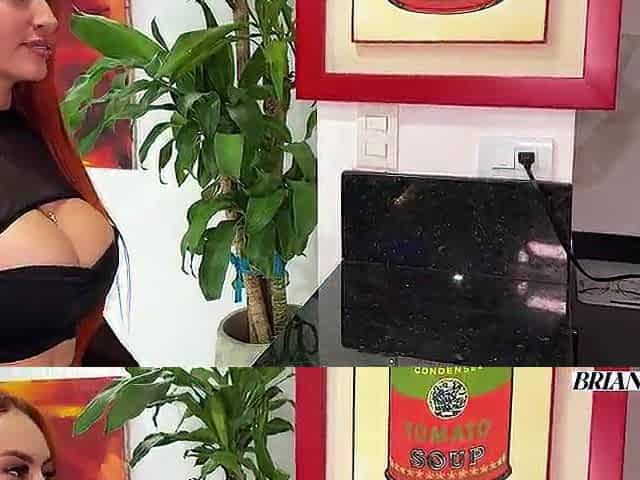 Colombian red hairhead Andrea Castro has some other date with Brian Evansx - coffee and a lot of sex