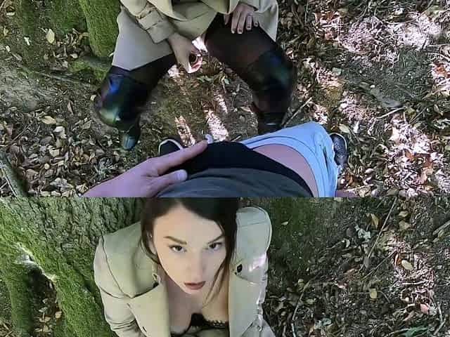 Amateur blowjob outdoor