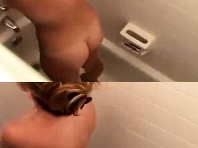 Can't stop watching stepdaughter shaving in shower