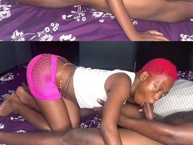 Pretty lady screw by my large ebony shlong, wanted me to cum on her butt