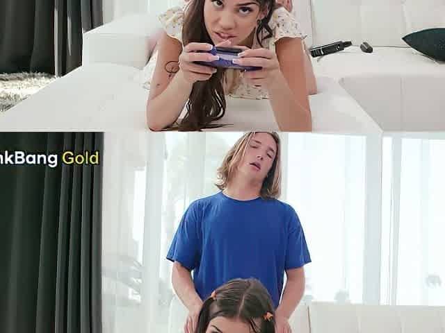 Spankbang Gold - Stepsis Gamer Girl Sneakily Ass Fucked In Front Of Stepmom