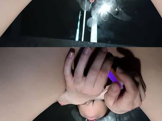 19yo Virgin with Glowsticks in her Pussy