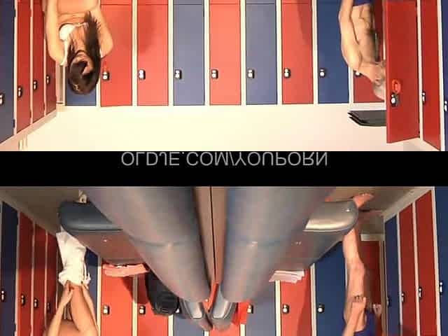 Blameless gal have sex with old ramrod in dressing room