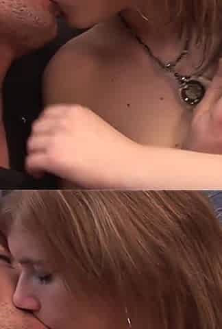 Fishnet Babe Fingered and Pounded on Couch