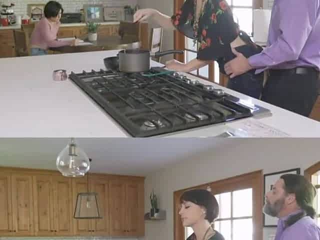 Dirty games with MILF stepmom and teen girl, who's addict on grown men