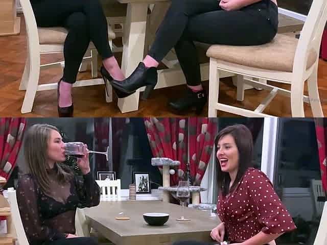 Busty brunettes lesbian fun