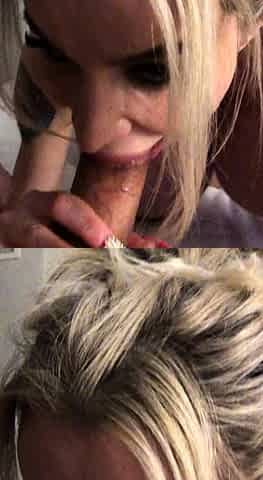 French blonde mature milf fucked blowjob facial