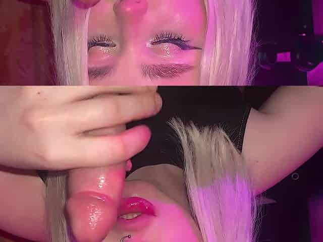 Blondessa likes sucking rod and swallowing semen