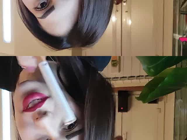 Smokin' in close up with a marvelous cutie
