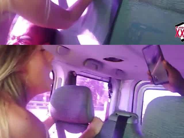 she gets horny on a van ride to the airport with two bbc