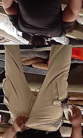 Thick BBC Dad Drops Panties and Jerks Off in Public Store