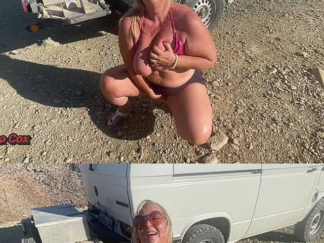 Horny Wife Masturbates on Beach Parking - Risky Outdoorplay
