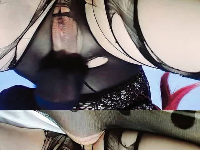 Masturbation close view open little vagina nylon hose fetish