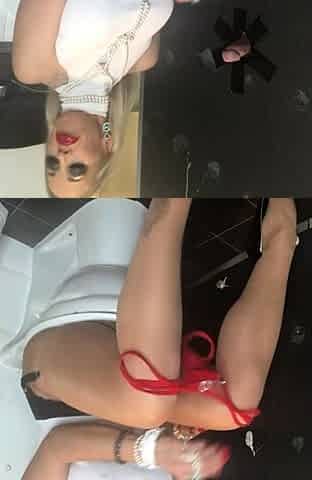 Glory hole blowjob busty amateur blonde fucking
