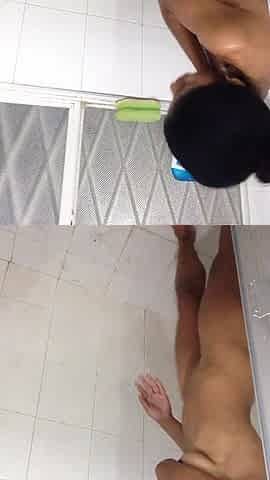 hawt angel makes clip in the shower for her lover.