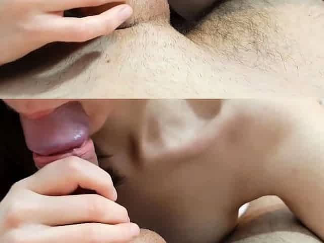 Teen Brunette POV Blowjob Cumshot