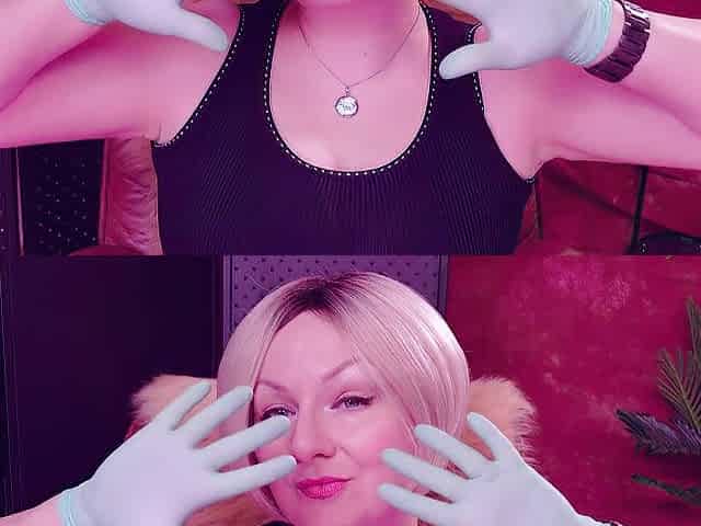 ASMR with nitrile gloves fetish.