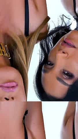 Kianna Dior & Vicki Chase Double Blowjob Featuring Jonni Darkko