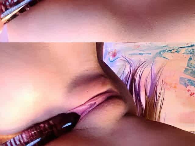 Close up pussy orgasm for toying hottie