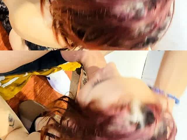 Amateur Blonde Blowjob handjob Huge Facial