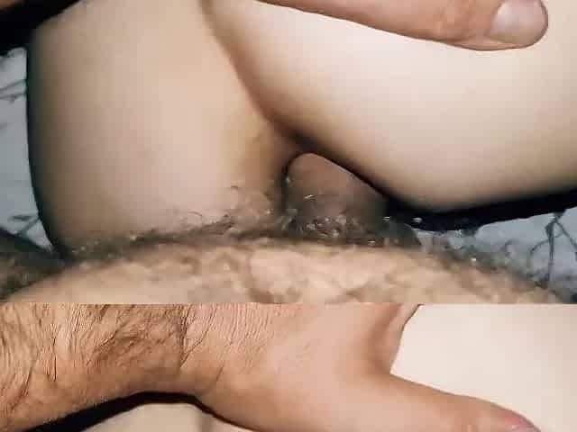 Amateur anal sex with slim wife