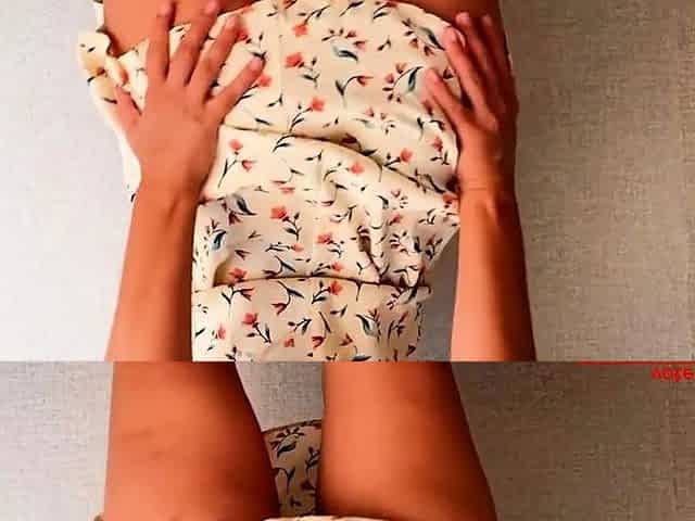 Step-Sister Caught Rubbing Wet Pussy in New Dress